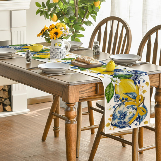 Lemon Pattern Table Runner